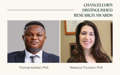 Thomas Karikari, PhD, and Rebecca Thurston, PhD, Receive University of Pittsburgh Chancellor’s Distinguished Research Awards