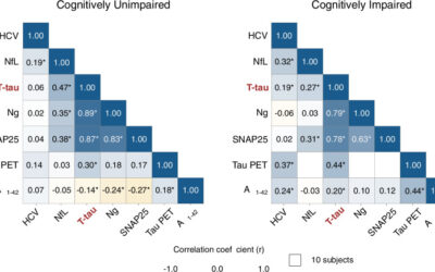 CSF total tau as a proxy of synaptic degeneration.